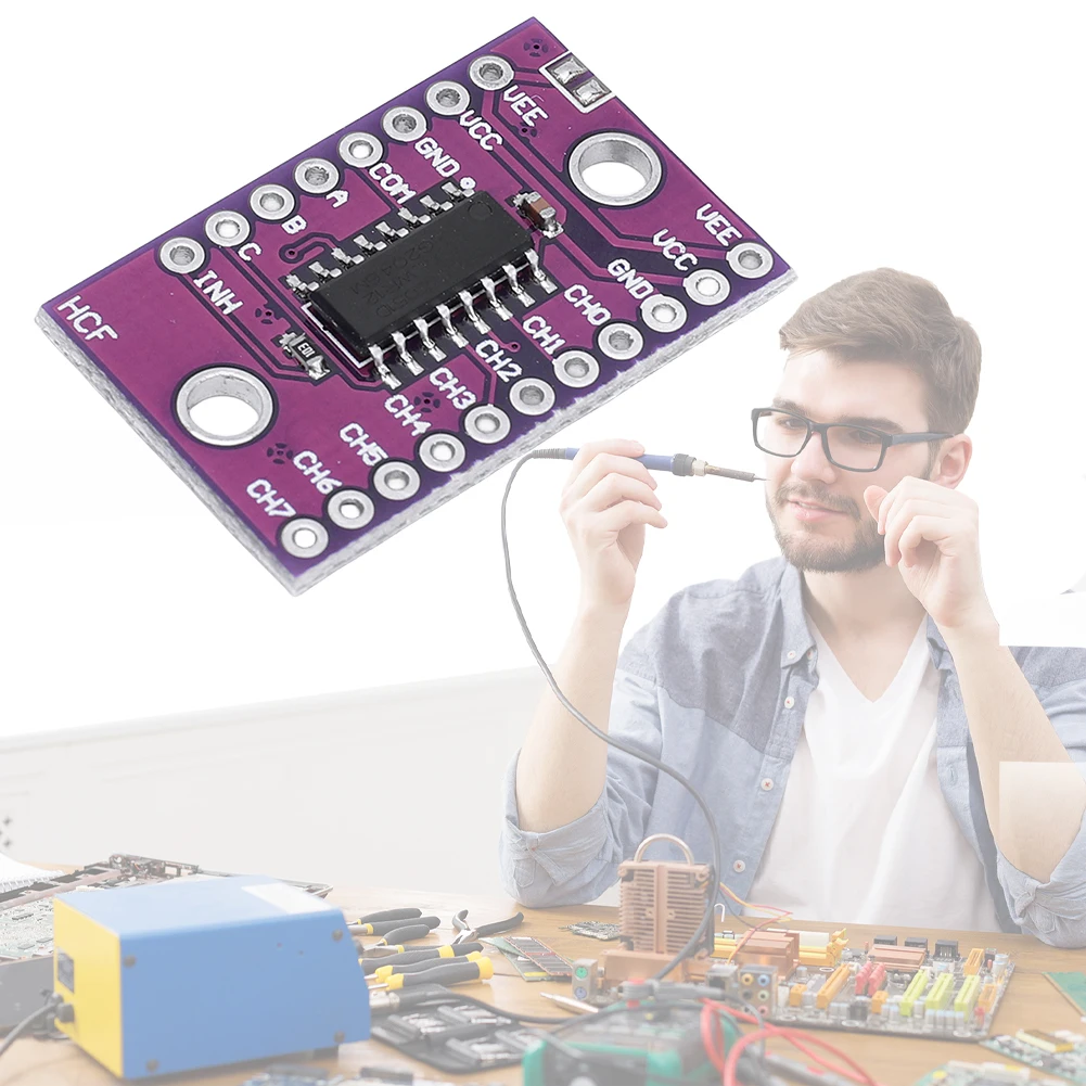 74HC4051 CD4051 단일 8채널 아날로그 멀티플렉서 디멀티플렉서 모듈 멀티플렉서 Arduino용 분배기 리졸버