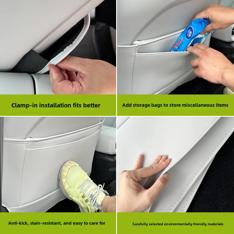 Car Seat Rear Anti-dirty Pad Suitable for Xiaopeng Seat Anti-kick Pad Cover Upgraded Modified Interior for Xiaopeng G6 23-24