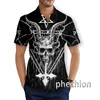 New Fashion Summer Hawaiian Satanic Skull Angel And Demon 3D Printed Mens Short Sleeve Beach Shirts T28 5