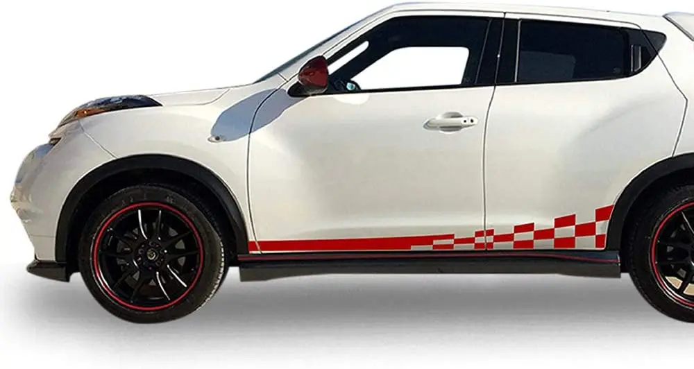 

Bubbles Designs Decal Sticker Vinyl Side Sport Stripes Compatible with Nissan Juke 2010-2017 (RED)