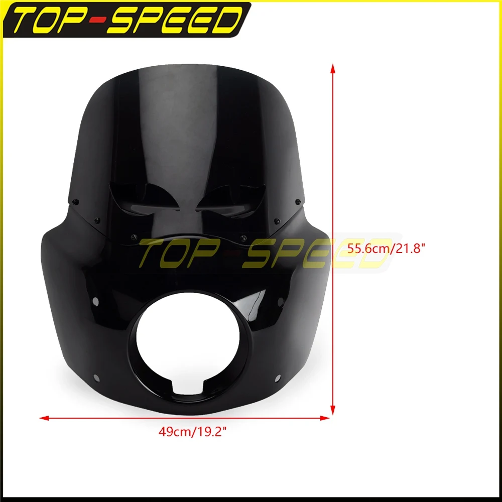 Club Headlight Polycarbonate Fairing Windshield For Harley Softail Street Bob FXBB 114 FXBBS Low Rider FXLR Standard FXST 18-22