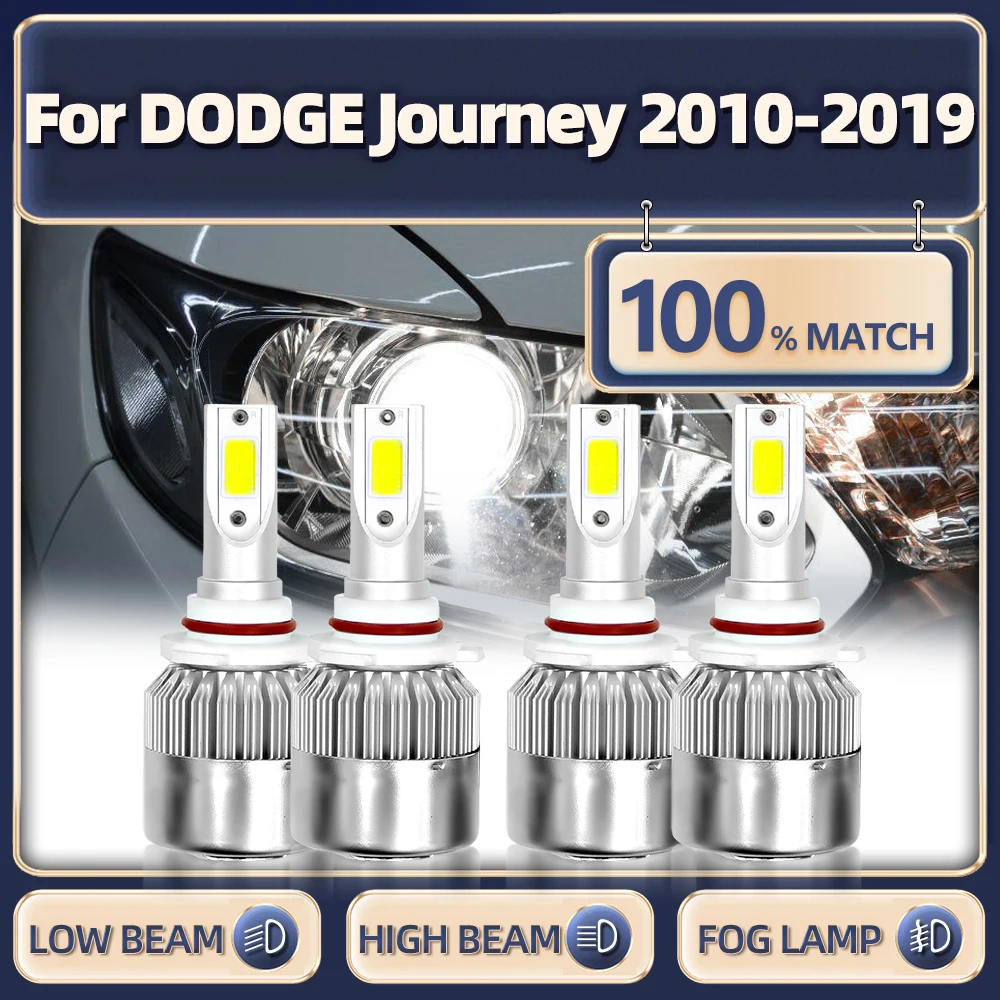 

40000LM Canbus LED Headlight 9005 HB3 9006 HB4 Car Light 6000K Turbo Lamp For DODGE Journey 2010-2014 2015 2016 2017 2018 2019