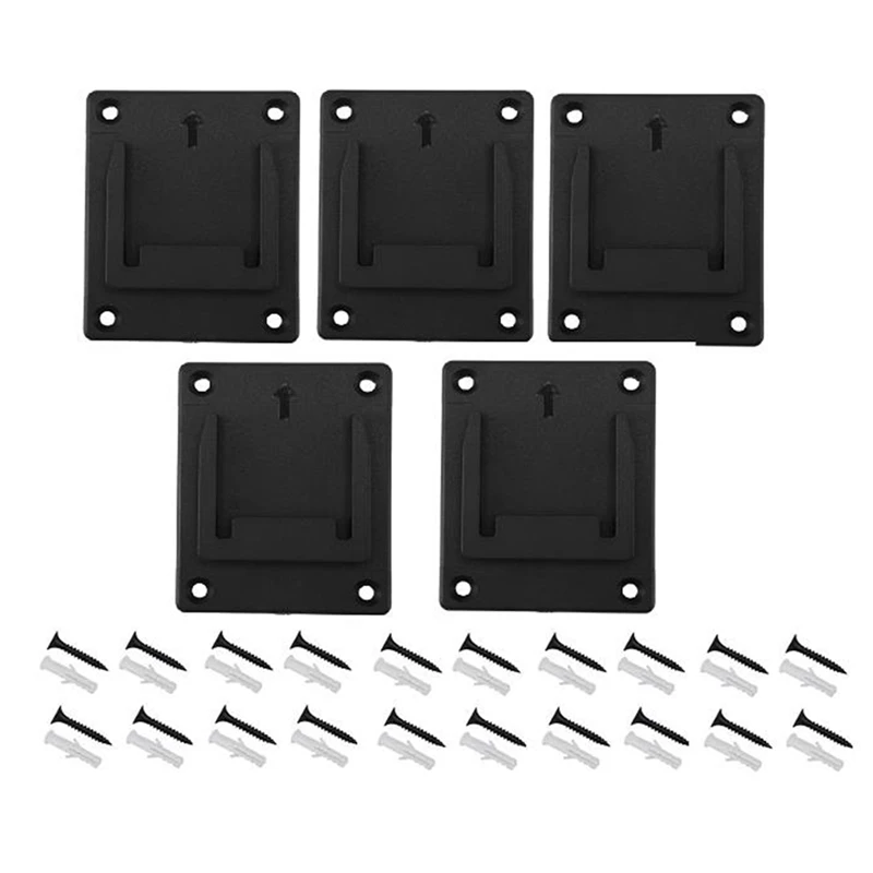 

5Pcs Tool Mounting Bracket Lithium-Ion 18V Drill Saw Socket Storage Rack Power Tool Organizer Suitable For Makita/