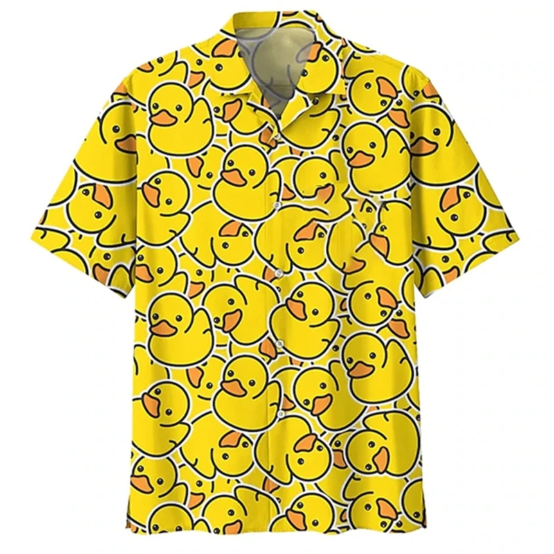Camisa de pato con estampado 3D de pájaro, camisas para hombres y mujeres, blusas vocacionales para hombres, camisas con solapa, camisas para adolescentes, blusas para hombres, camisas de diseño