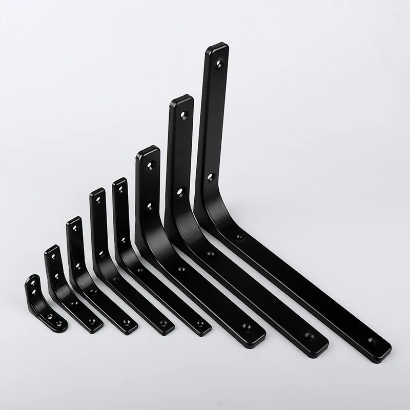 2Pcs Metal Wall Mounted Floating Brace Shelf Triangle Bracket 75-400MM for Living Room Bedroom Kitchen Balcony Decorative