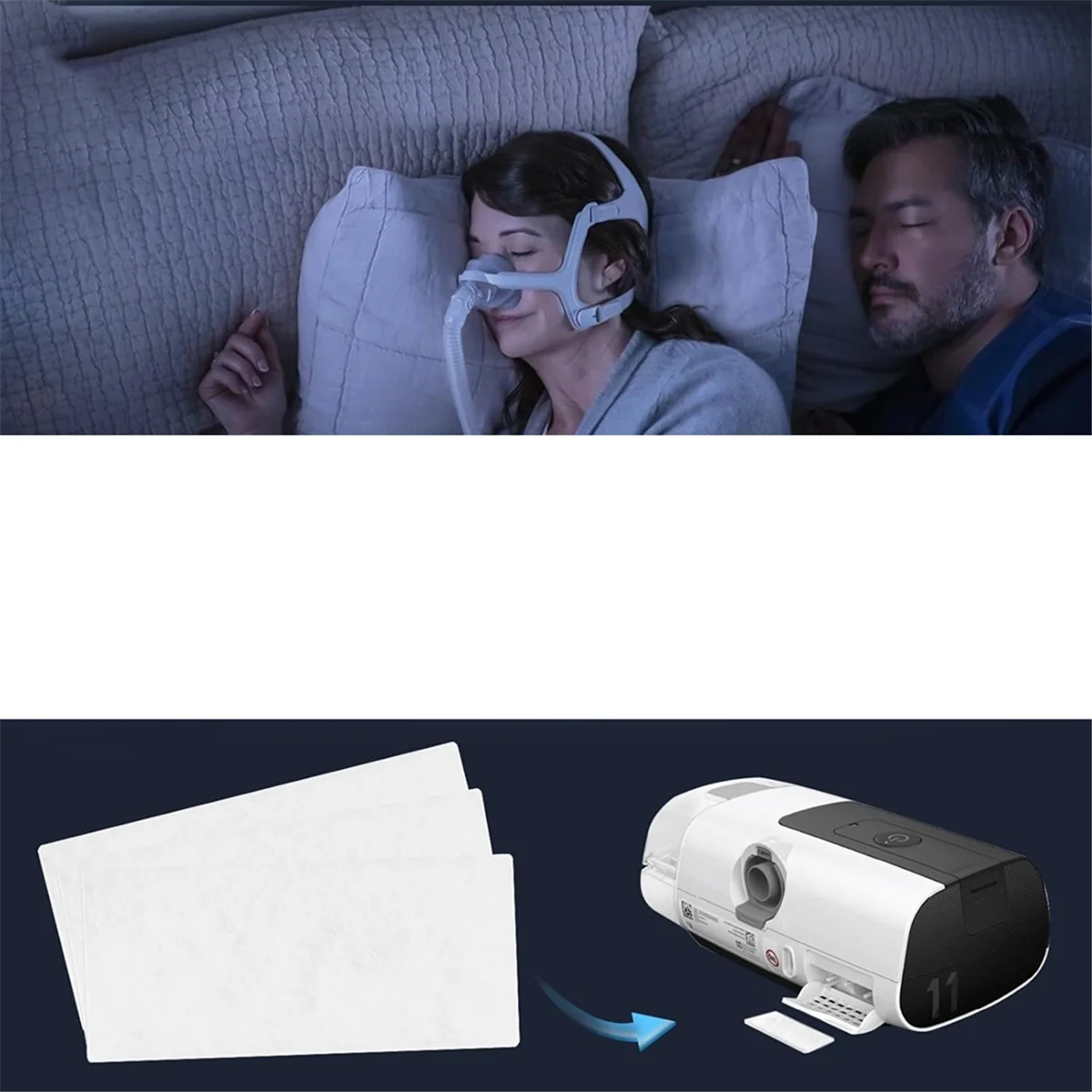 TFBC Confezione da 40 filtri di ricambio per serie Airsense 11 Forniture, filtro monouso ultra fine per macchina CPAP - Image 4
