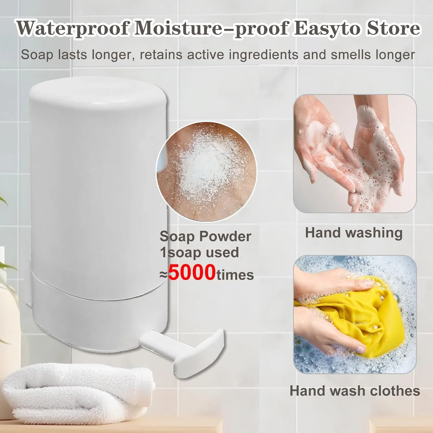 Wall-Mounted Soap Grinder for Bar Soap, No-Drill Soap Dispenser, Adjustable Bar Shredder for Bathroom, Kitchen, Travel