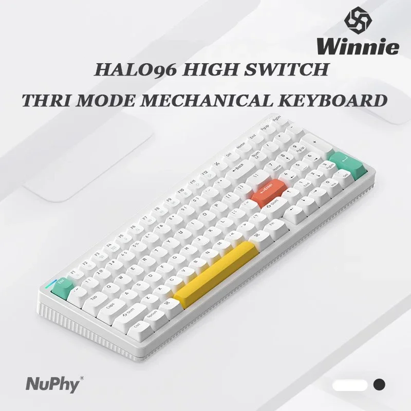 

NuPhy Halo96 Thri Mode Bluetooth Mechanical Keyboard Gasket Structure Hot Swap Gaming Keyboard N-Key Rollover Office Keyboard