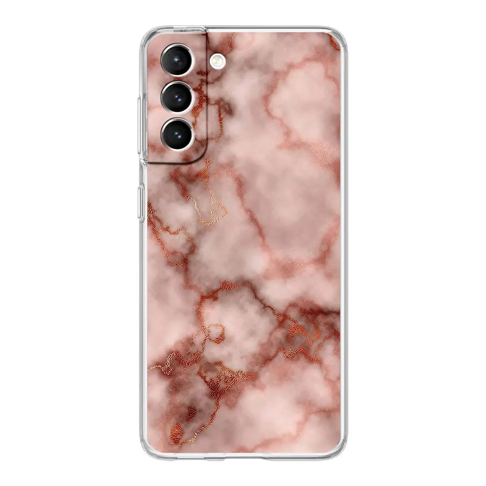 Elegant Marble Clear Silicone Shockproof Phone Case - Soft and Durable Protective Cover