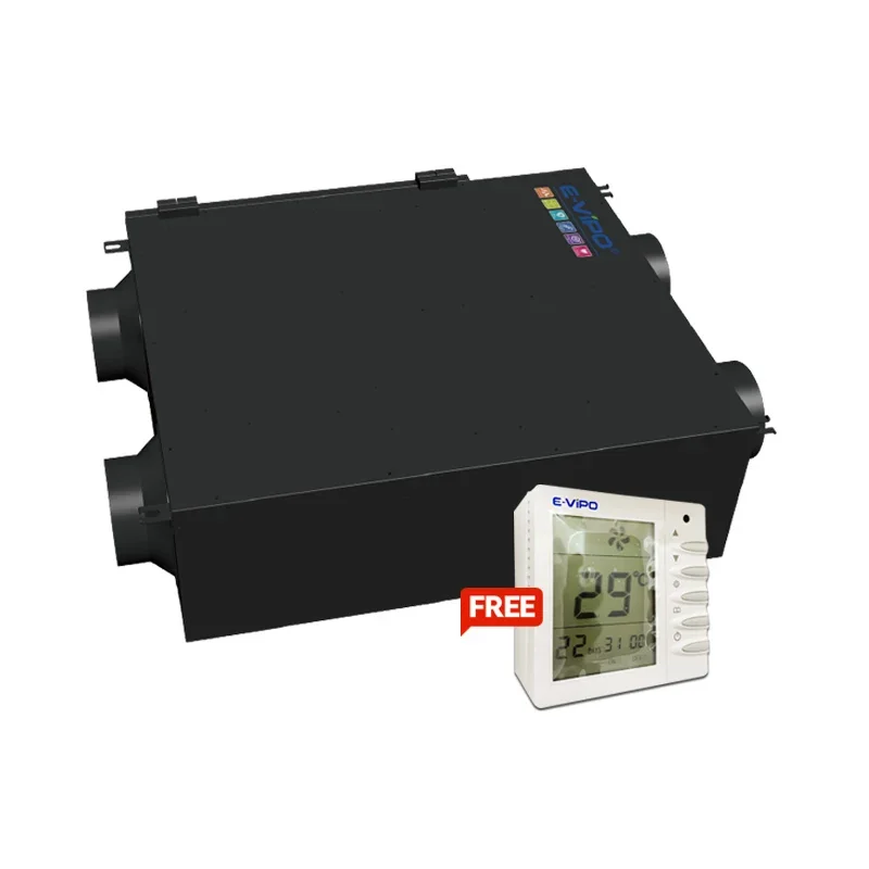 

E-VIPO No Consumables ERV Air Ventilation Hrv Heat Recovery Ventilation system with IFD purify air for office