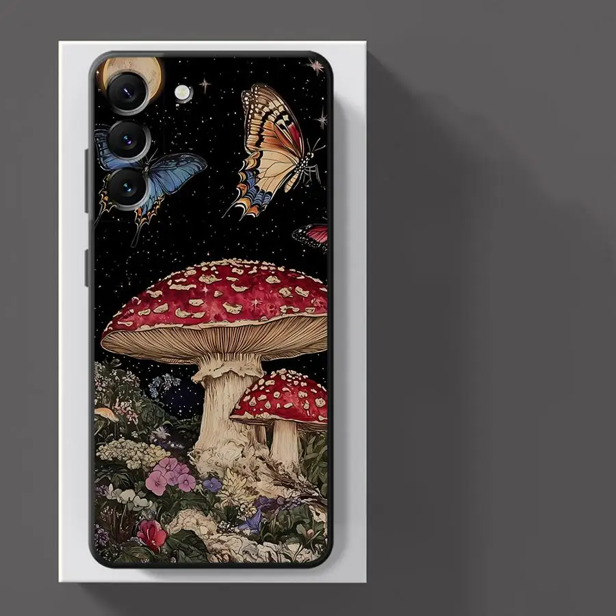 Vintage Mushroom Phone Case - Retro-Style Cover with Fungi Design