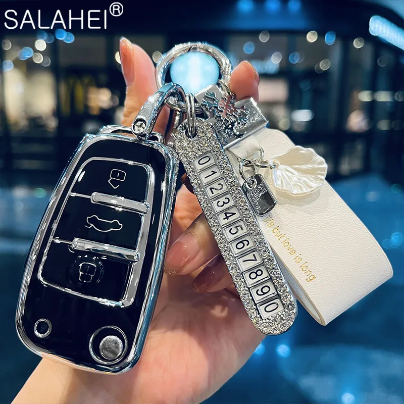 

New TPU Car Remote Key Case Cover Shell For Chery ARRIZO7 E3 E5 A3 A5 Tiggo 2 3 5 3X Fulwin2 Eastar Auto Interior Accessories