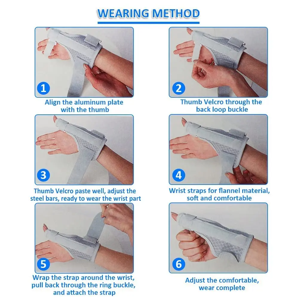 Thumb Spica Splint Thumb Stabilizer with 1Pc Trigger Finger Splint Finger Brace for Arthritis Tendonitis Pain Relief wrist brace