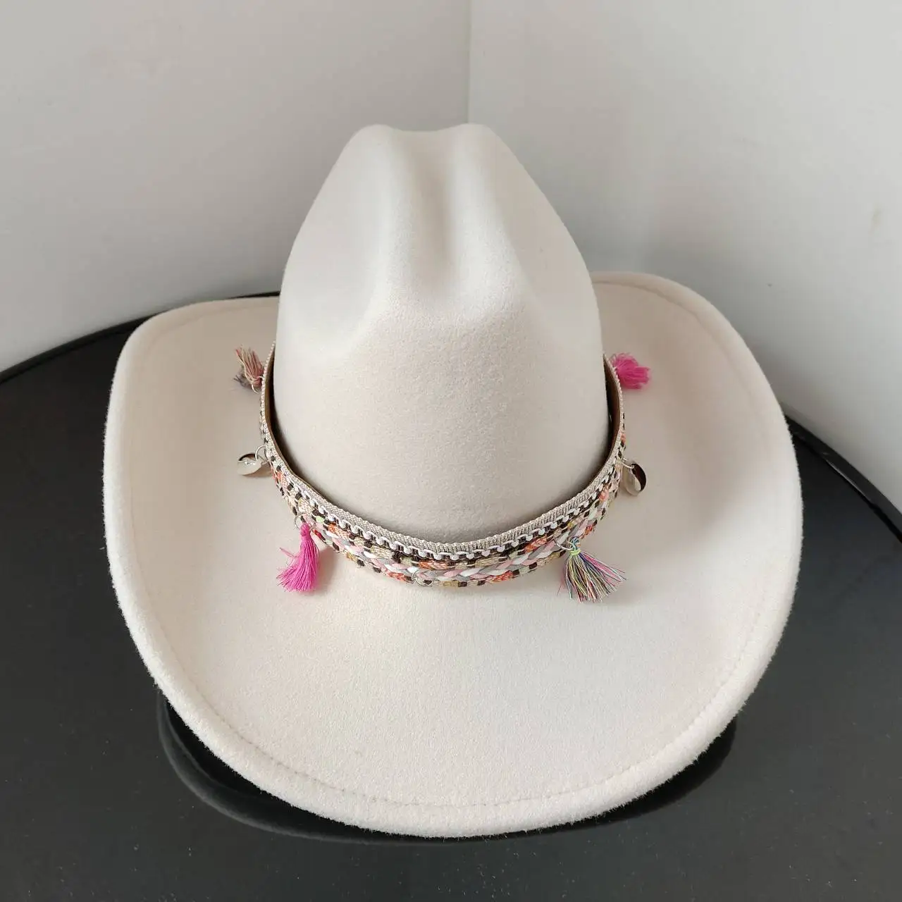 Cappello Da Cowboy Unisex Marrone Con Stella A Cinque Punte - Leggero In Cotone E Poliestere, Per Feste E Outdoor