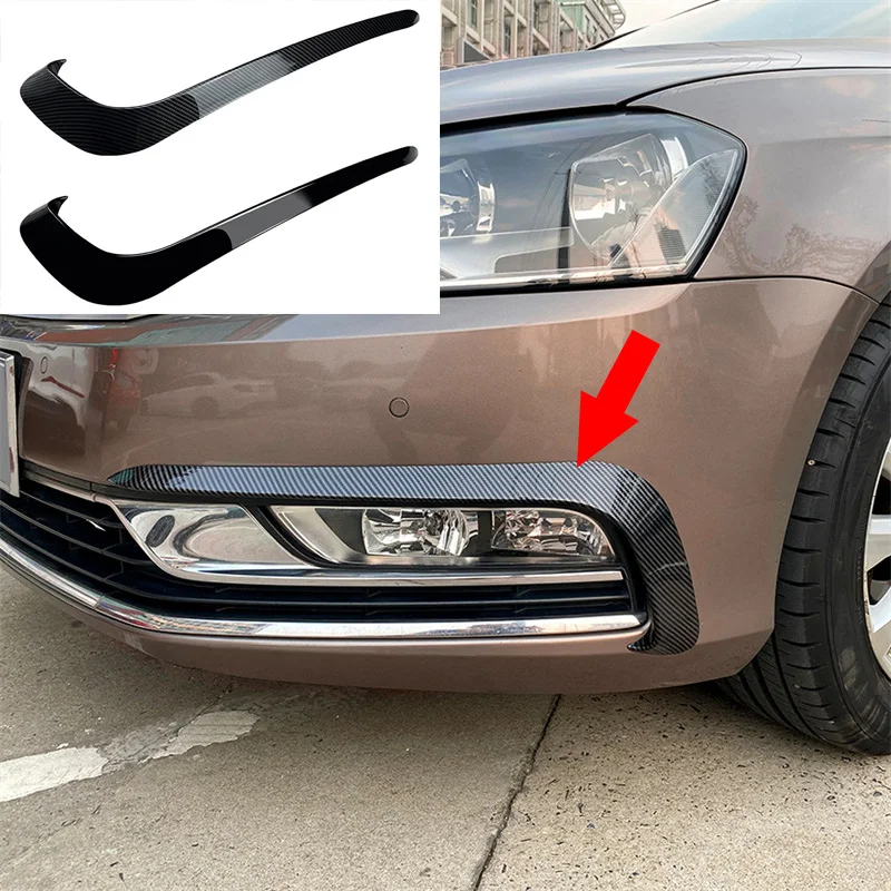 

Gloss Black ABS Car Front Fog Light air knife Frames Cover Trim Racing Sticker Grille For VW Passat B7 Sedan Variant 2011 - 2015