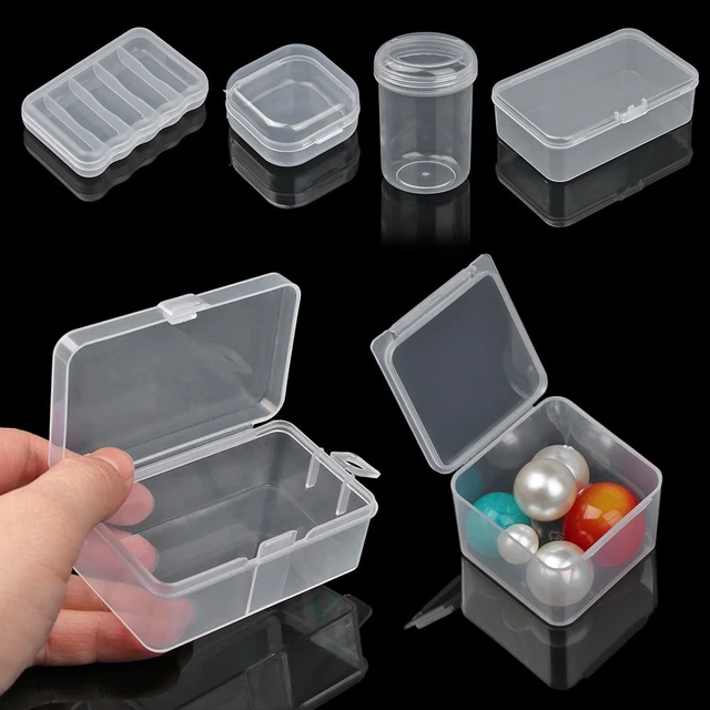 5 Pcs Small Plastic Storage Containers Lids Bins Parts Bead Clear Beads  Craft Organizing Multifunction Mini Case - AliExpress