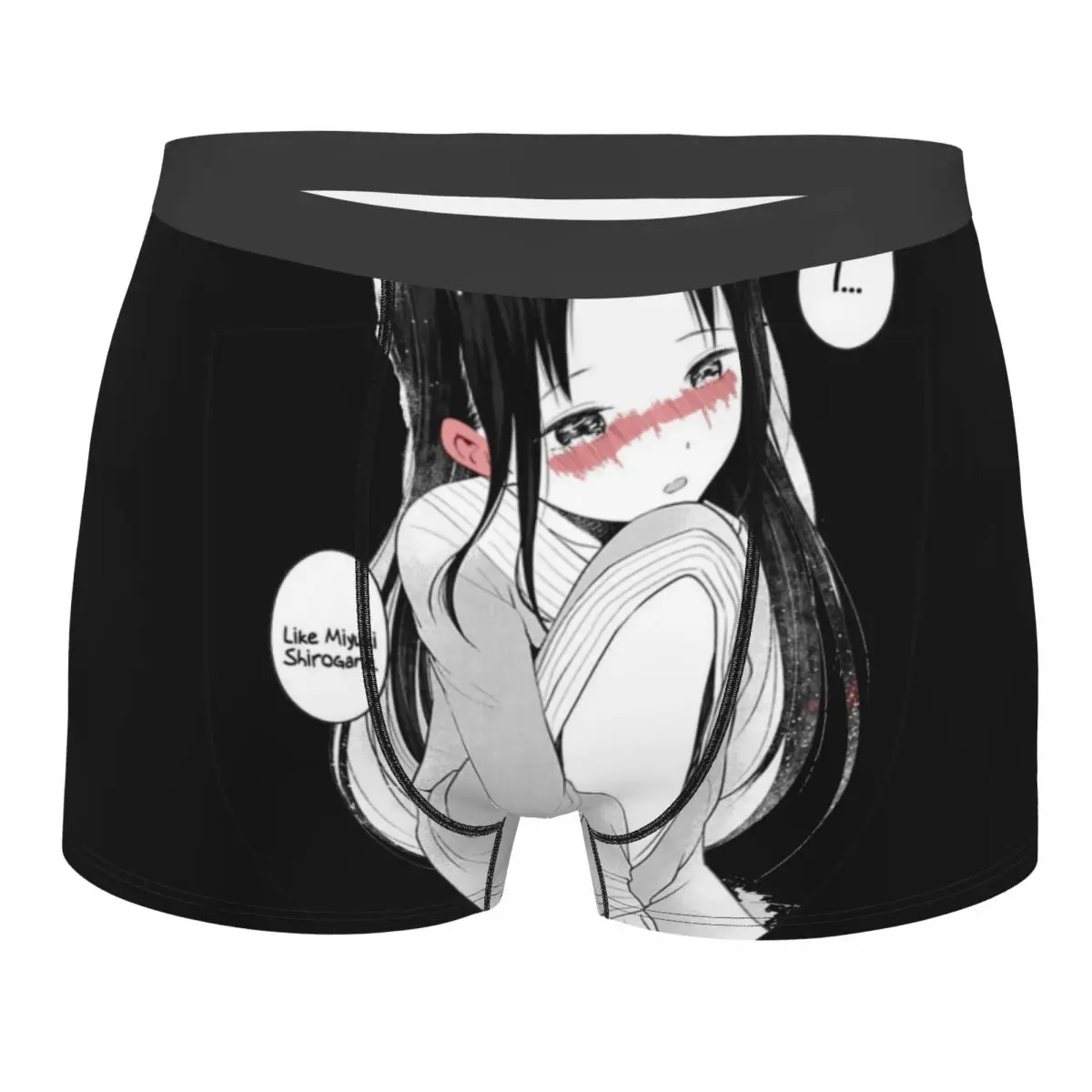 

Мужское нижнее белье Kaguya Shinomiya манга, забавные боксеры, Мужские дышащие трусы