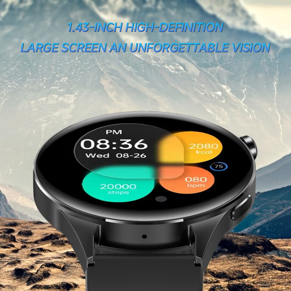 Ʈġ 2024, AMOLED HD ũ, ǰ ͸, IP68 , 300 mAh ͸, ȭ ġ GT4 ο, 1.43 ġ