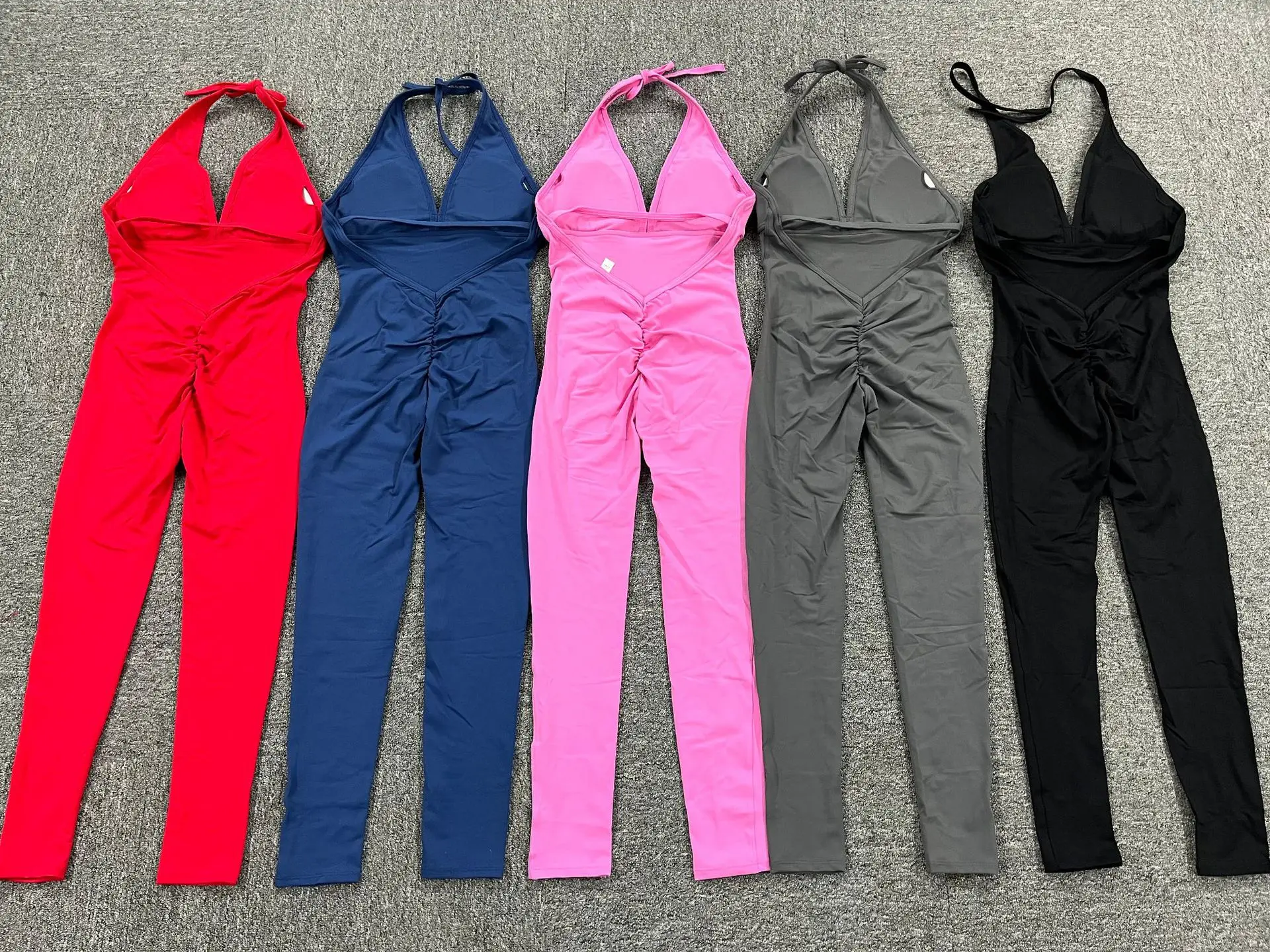 Women's Fitness Apparel | Sports Backless Jumpsuit Ladies