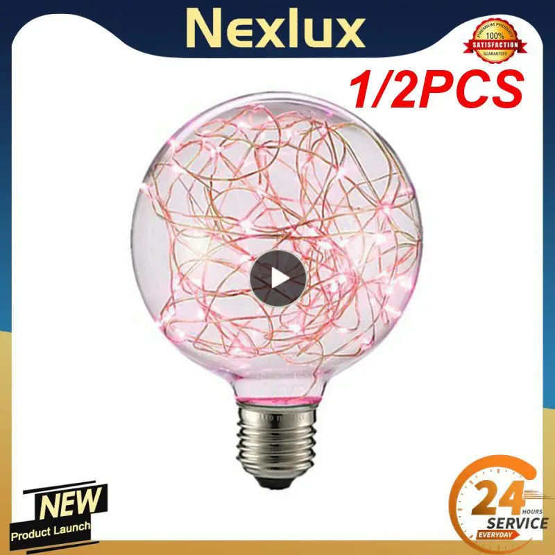 

Нить Эдисона E27 A60 A80 G80 G80 G95, разноцветная цветная RGB лампа с медной проволокой, домашний декор, праздничный свадебный ночник, 1/2 шт.