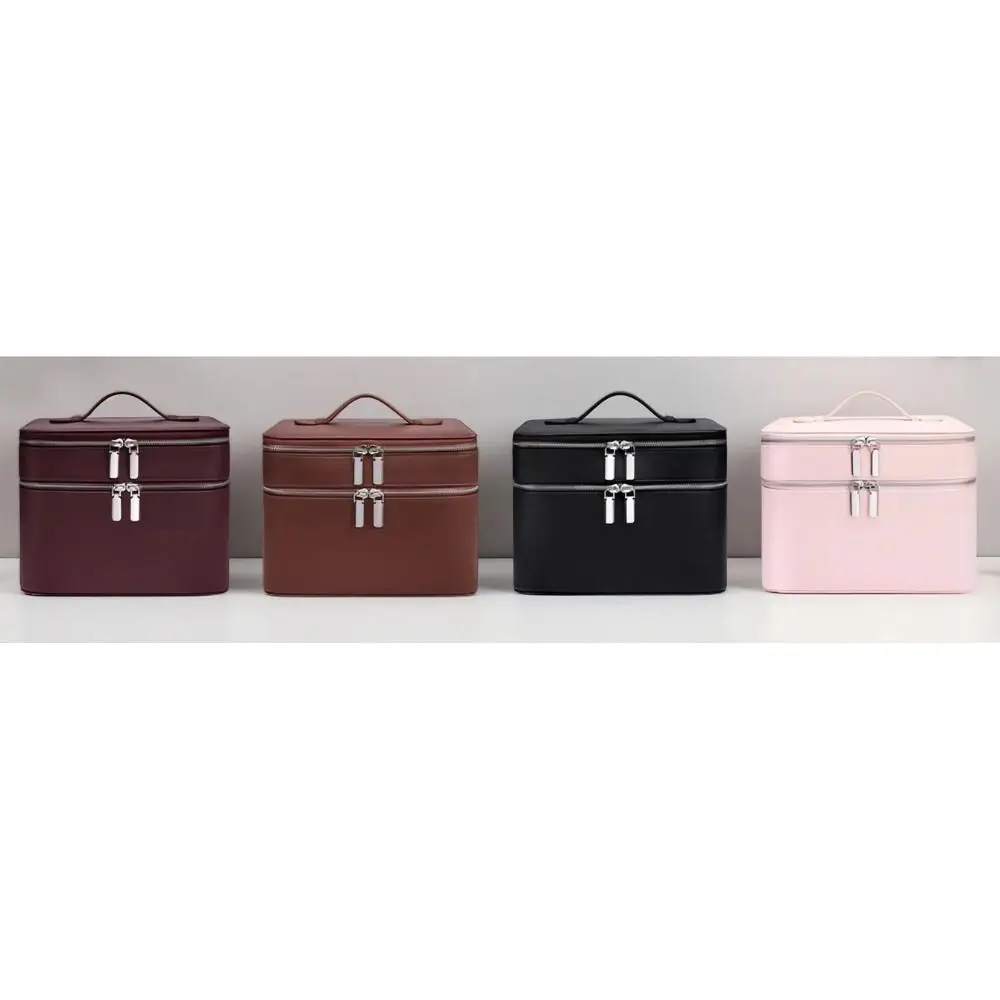 Storage Solution PU Material Cosmetic Bag Large Capacity Waterproof Toiletry Storage Aesthetic Pattern Travel Bag Travel 2