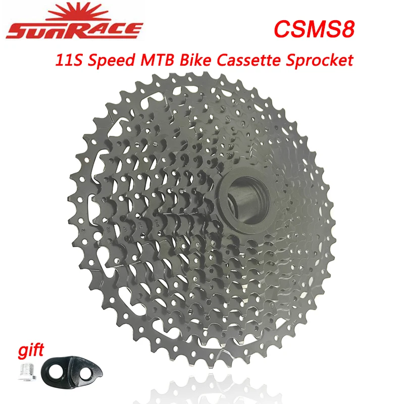

Sunrace CSMS8 11S Speed Freewheel 46T Black Cassette Sprocket for MTB Bike 11V HG Flywheel for Shimano SRAM Bike Parts