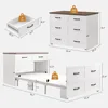 Murphy Bed Cabinet with Mattress Included, 2 in 1 Small Fold up Space Saving WallBed, 33x76 Inches Twin Size Hideaway Bed 2