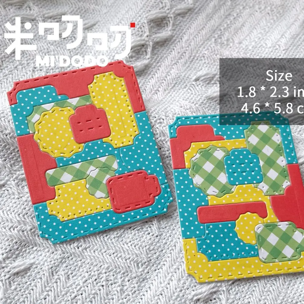 Mini Junk Journal Patchwork Cover Decoration Metal Cutting Dies 2023