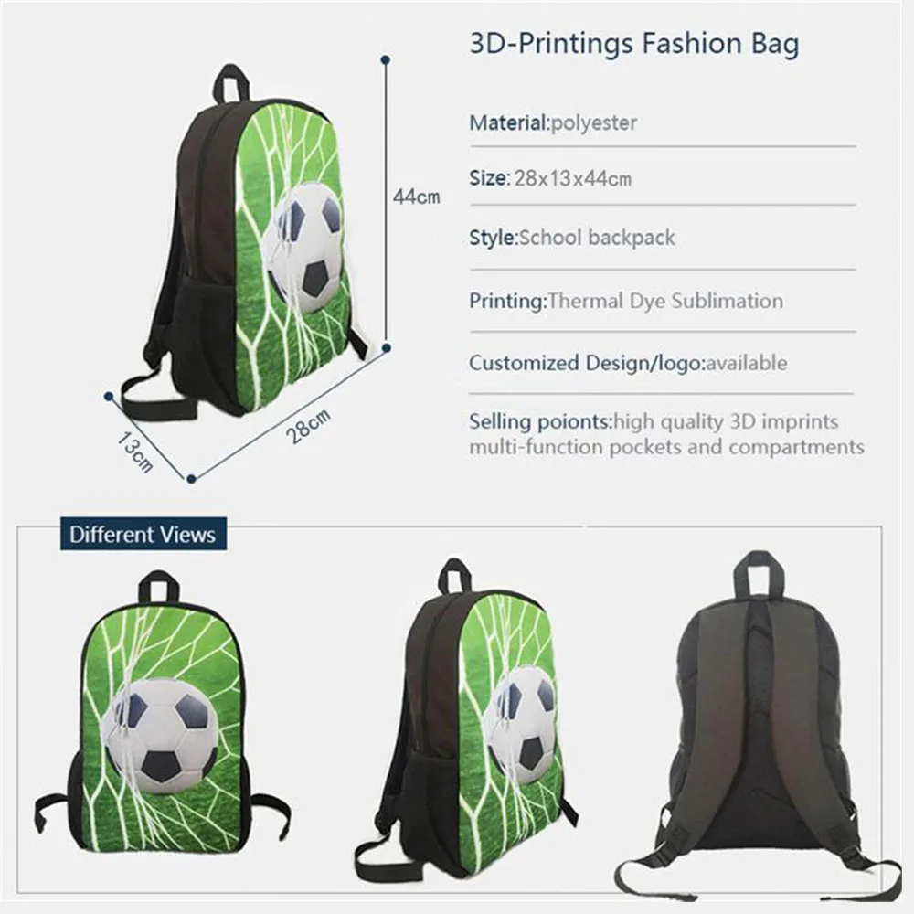 Mushroom 3D Print Fashion Schoolbag with Pencil Case 3 Pieces Set for Teens Kids Boys Casual Backpack Women Lunch Box Mochilas