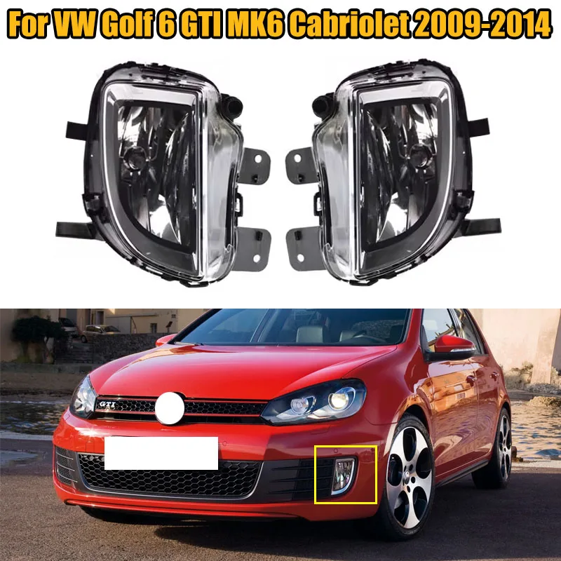 

For Volkswagen VW Golf 6 A6 MK6 Cabriolet GTI GTD Jetta GLI 2012-2016 Car Front Bumper Fog Light Lamp 5K0941699E 5K0941700E