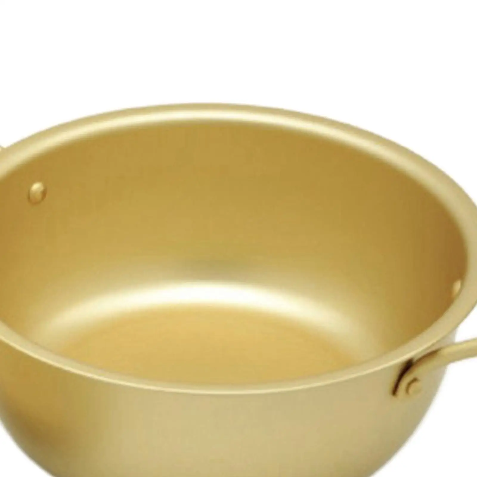 Korean Ramen Pot Noodles Paomian Pan Thickened Yellow Aluminum Pot Aluminum Soup Hot Pot Golden Kitchen Cookware Wok