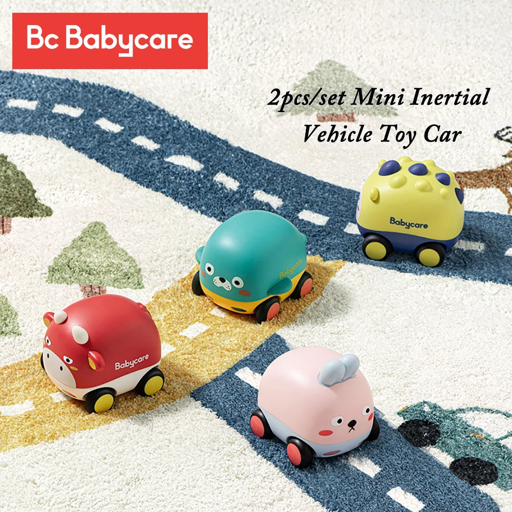 BC Babycare 2pcs/set Mini Inertial Vehicle Pullback Lightning Toy Car Educational Children Music Toys Kids Plastic Friction Cars