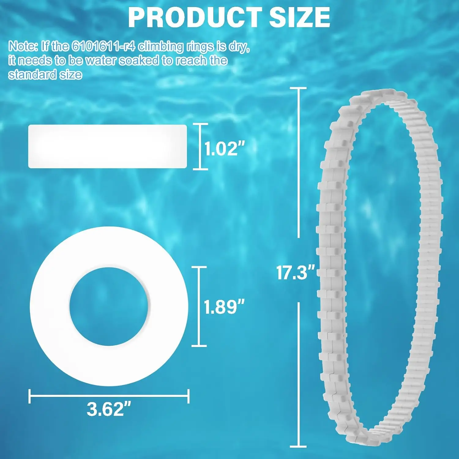 Kit 4 Anelli Da Arrampicata Di Ricambio Per Robot Pulitore Piscina Dolphin - Compatibile Con M200/M400/M500, Nautilus, DX3/DX4/DX6 E Altri (6101611-R4) - 3