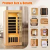 Far Infrared Sauna1 Person Hemlock Wood Dry Sauna Low EMF Heaters Panels Spa Indoor Sauna with Intelligent Control Panel 5