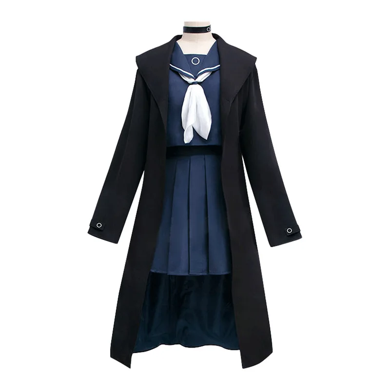 

Black Arona Jk Uniform Jacket Coat Full Wig Outfit Anime Game Blue Archive Purana Cosplay Costume Women Halloween Sailor Skirt
