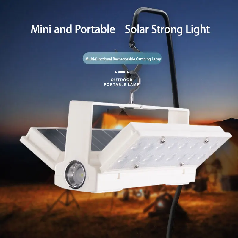 Multifunctional Camping Lamp Outdoor Portable Tent Light USB-C Solar  Rechargeable Portable Lights for Emergency Home Camping