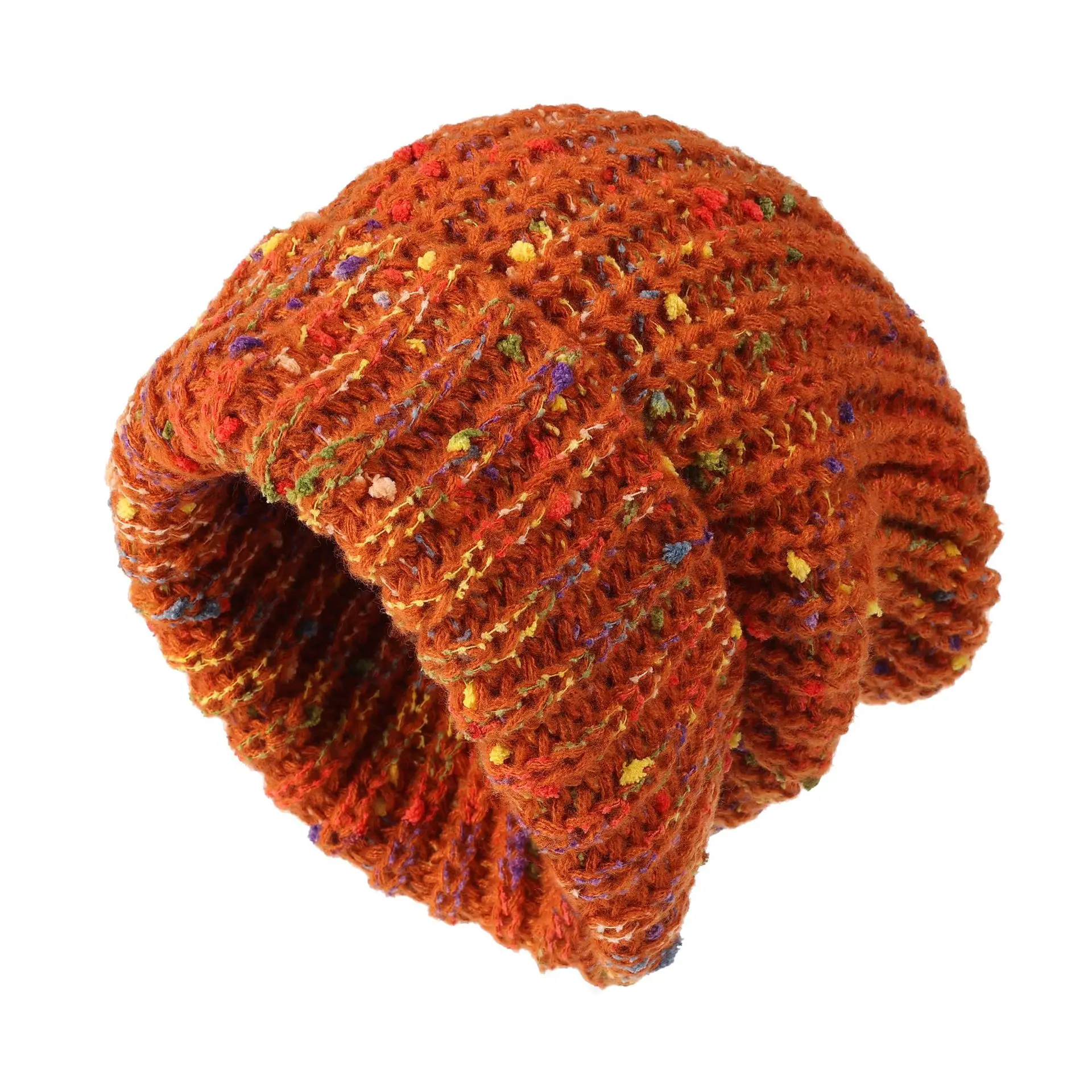 Trendy Mixed Color Slouchy Beanie Classic Coldproof Warm Skull Cap Thick Knit Hats Beanies For Women Autumn & Winter 6