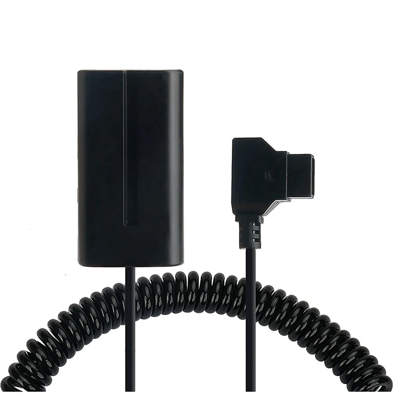 

3X Coiled D-Tap To L-Series F550 Battery Dummy Cable For Sony Feelworld/Atomos Shinobi Small Hd/Andycine Camera Monitor