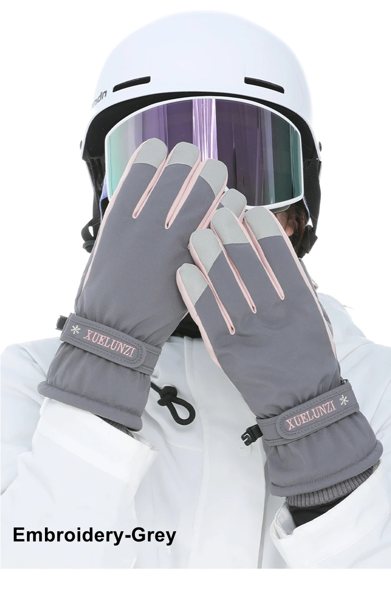 Women Ski Gloves Waterproof Cycling Gloves Winter Touch Screen Bicycle Gloves Outdoor Scooter  Riding Motorcycle Ski Warm Glove 4