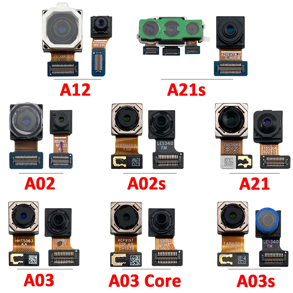 

Original Back Big Main Camera And Front Small Camera Module Flex Cable For Samsung Galaxy A12 A02 A02S A03 Core A03S A21 A21S