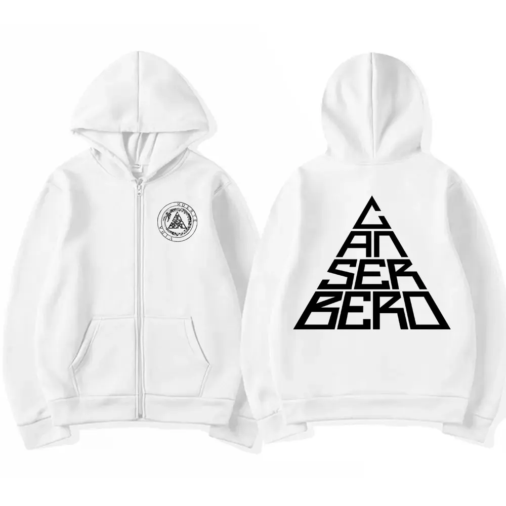 Canserbero Vida All We Need Is Love Print Zipper Hoodie Men Women Gothic Vintage Oversized Sweatshirt Male Hip Hop Zip Up Jacket