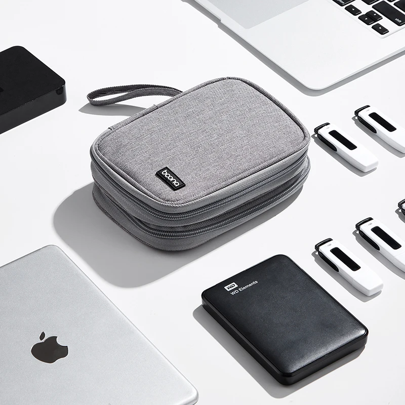 Dual Hard Drive Storage and Electronic Accessories Organizer Bag