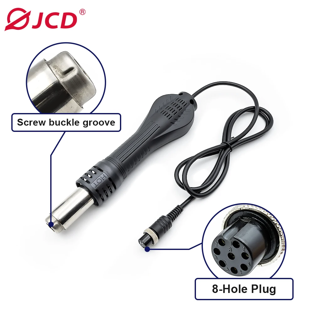 JCD Hot Air Gun Desoldering Hot Air Gun Handle Soldering Iron is Suitable for 858D 868D 8898 Rework Solder Repair Station 2