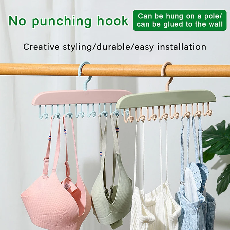 

Windproof Socks Underwear Hanger Clothes Drying Rack Storage Organizer Dormitory And Household Wall Mounted Clothes Hanger