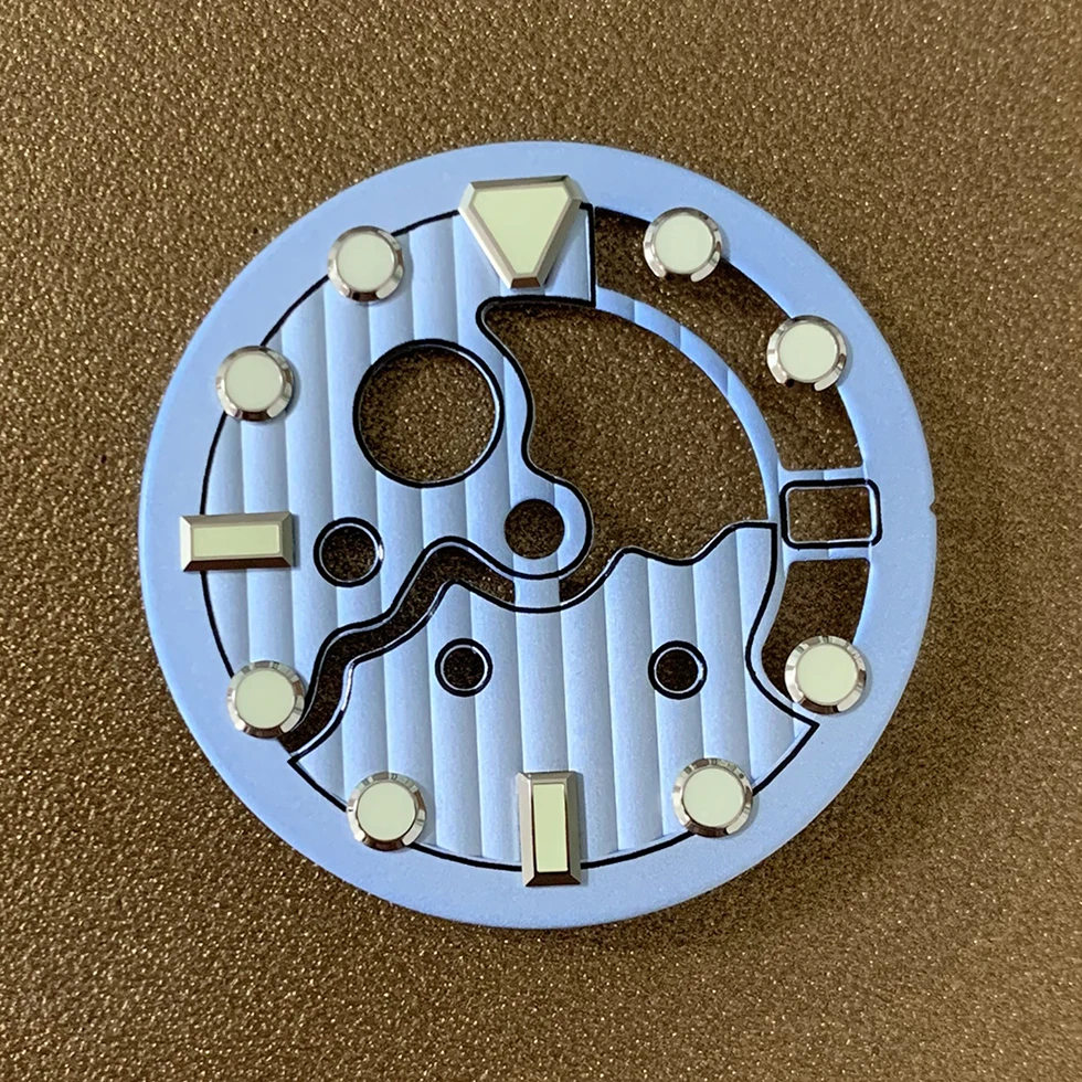 Luminous Hollow Watch Dial with 3 O'Clock Position - 28.5mm Watch Modification Accessory
