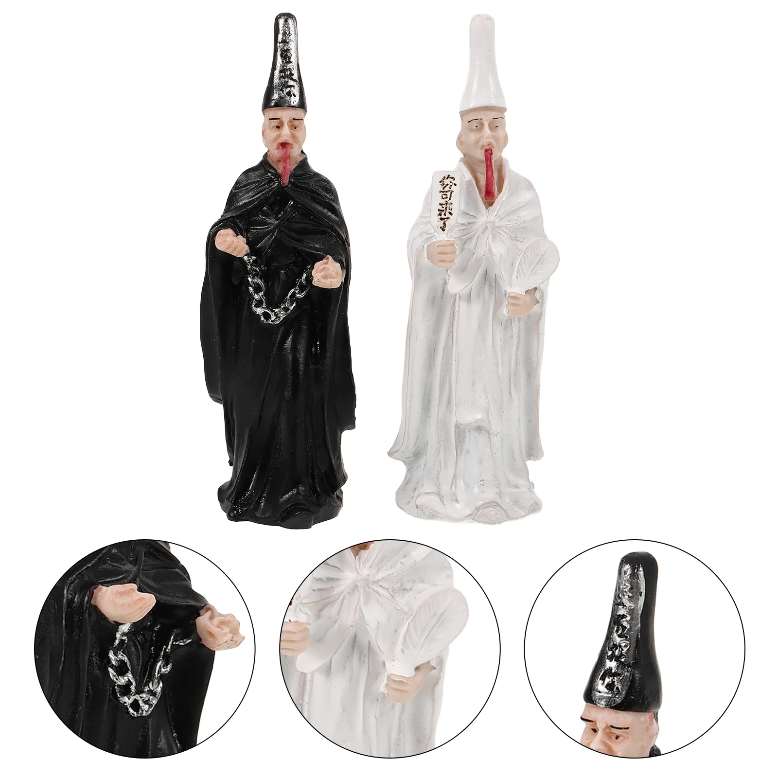 

2 Pcs Sand Table Accessories Spooky Decor Gothic Miniature Halloween Horror Elements Resin Figurines