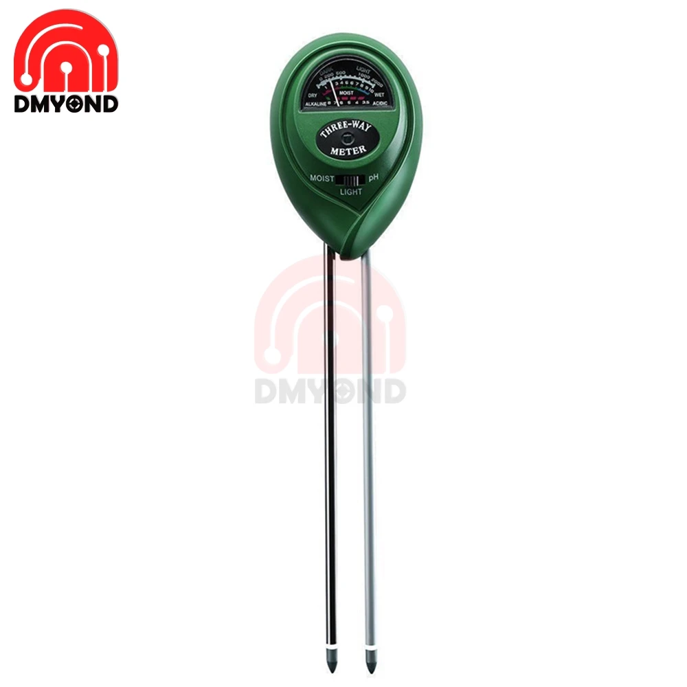 3 in1 Moisture Sunlight PH Meter Soil Water Acidity Humidity Light PH Test Garden Plants Flowers Moist Tester Testing Instrument