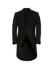 British Style Black Men Tuxedos Suit Coats Fashion Peak Lapel One Button Blazers Gentleman Wedding Party Prom Long Jacket 1