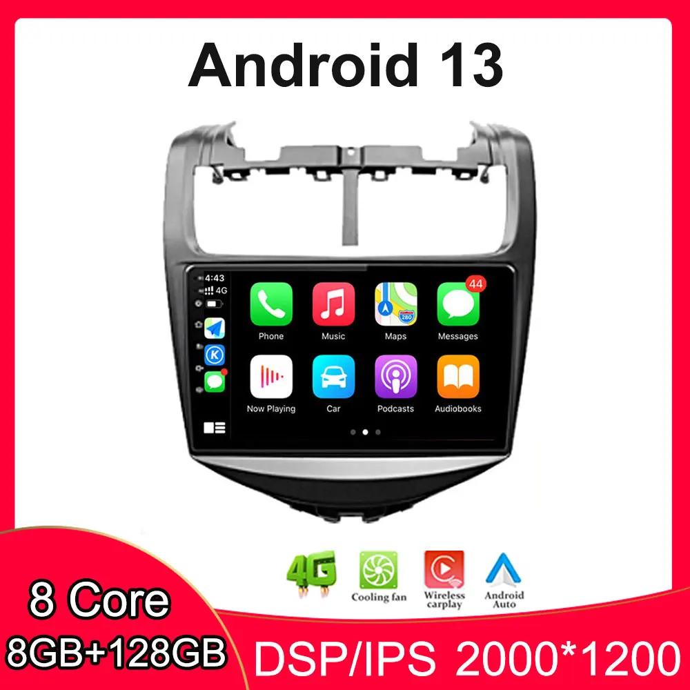 

Автомобильный мультимедийный плеер Android 13, радио 4G LTE, стерео система GPS-навигации для Chevrolet Aveo Sonic 2014-2018