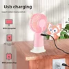 Hot Selling Small Handheld Fan Usb Portable Charging Summer Cartoon Mini Silent Cool Easy To Carry Gift Gift Electric Fan 2